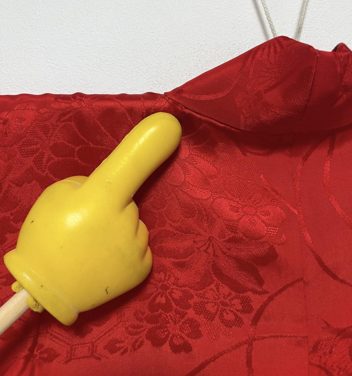 画像14: 正絹 / アンティーク 振袖用長襦袢 / 花薬玉 / 宝尽くし / 綸子 (14)