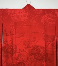 画像4: 正絹 / アンティーク 振袖用長襦袢 / 花薬玉 / 宝尽くし / 綸子 (4)