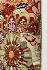 画像11: 正絹 / アンティーク 婚礼黒引き振袖 / 鳳凰 / 金彩 駒刺繍 / 広衿 (11)