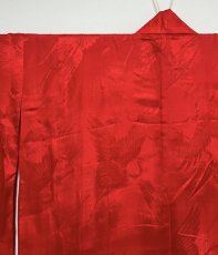 画像6: 正絹 / アンティーク振袖用長襦袢 / 綸子 / 松に飛鶴  (6)