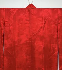 画像4: 正絹 / アンティーク振袖用長襦袢 / 綸子 / 松に飛鶴  (4)