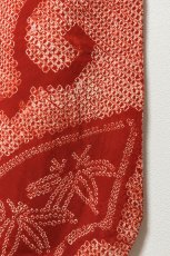 画像7: 正絹 / アンティーク 振袖用長襦袢 / 絞り / 扇面 / 唐草 / 刺繍襟付き / 広衿 (7)