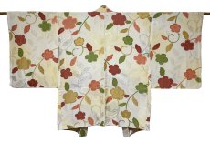 画像1: 正絹 / 羽織 地紋起こし / アイボリー / サイズ大きめ 美品 (1)