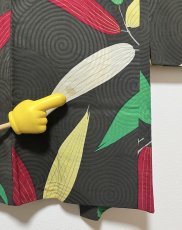 画像10: 正絹 / アンティーク 長羽織 / 笹の葉 / うずまきの地紋  (10)