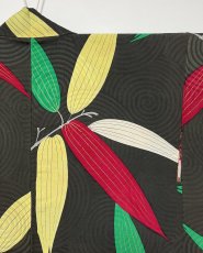 画像6: 正絹 / アンティーク 長羽織 / 笹の葉 / うずまきの地紋  (6)