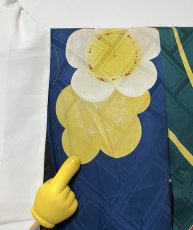 画像14: 正絹 / アンティーク 長襦袢 / 柄見本 / 広衿 (14)