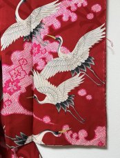 画像7: 正絹 / アンティーク 長襦袢 / 飛鶴 / 大波 / 松葉の地紋 / 錦紗 (7)