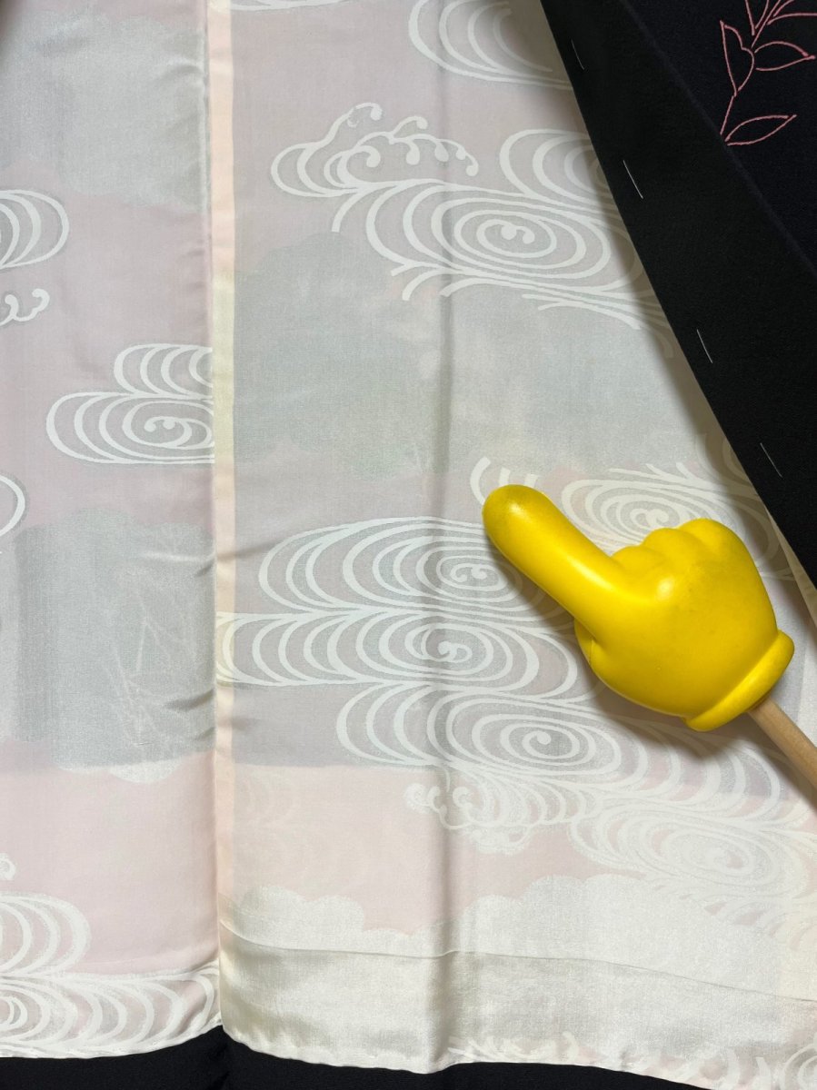 画像9: 正絹 / 黒羽織 / リーフ / 未使用品 (9)