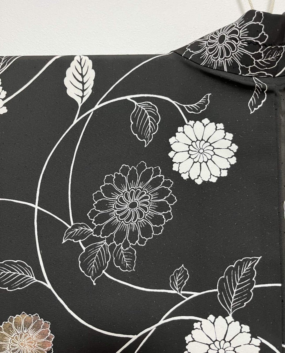 画像4: 正絹 / 黒羽織 / 菊唐草 (4)