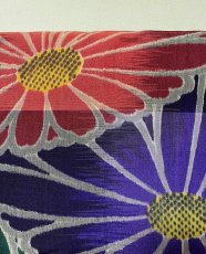 画像7: 交織 / アンティーク 長羽織 / 銘仙 / 菊花 (7)