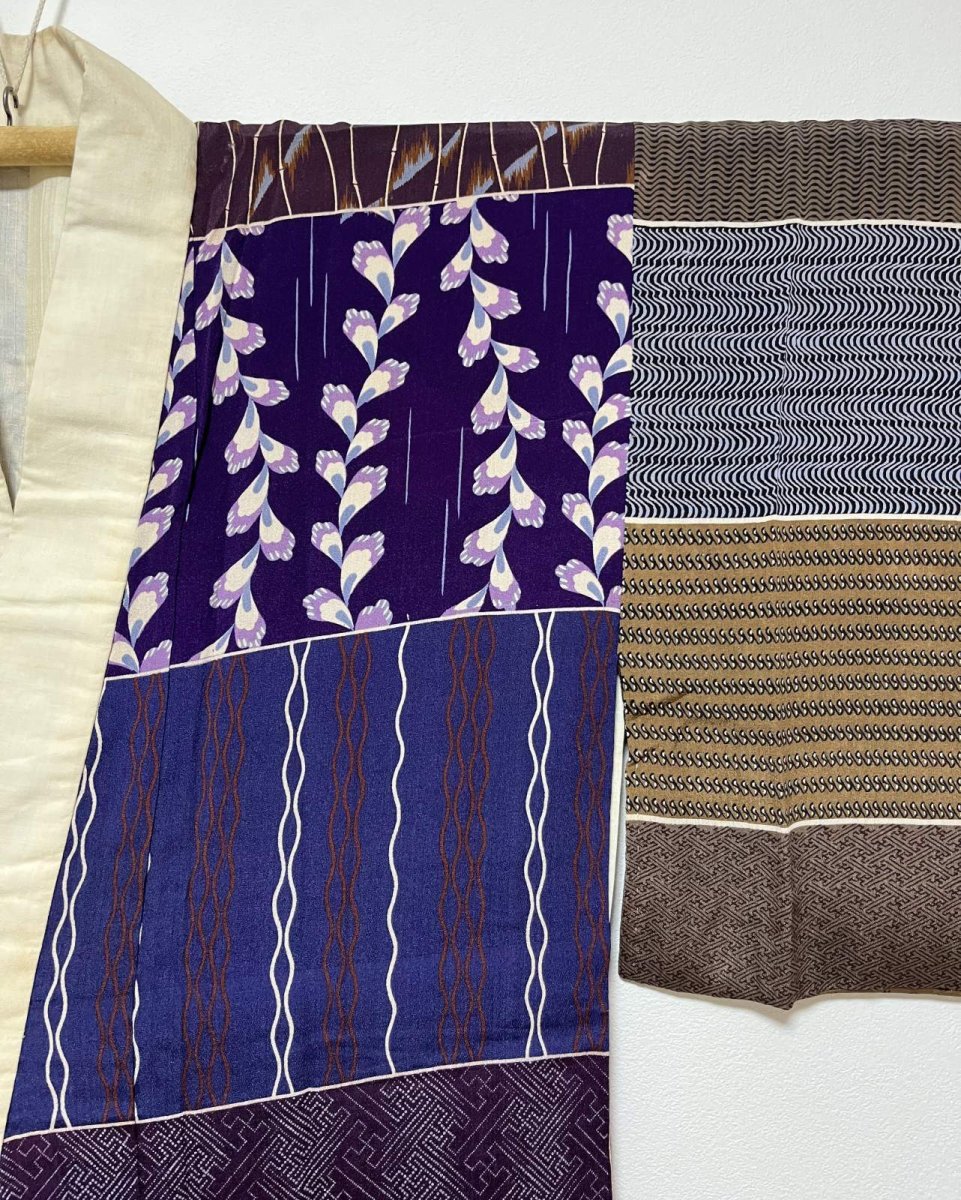 画像10: 正絹 / アンティーク 長襦袢 / 柄見本 / 錦紗 (10)