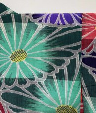 画像6: 交織 / アンティーク 長羽織 / 銘仙 / 菊花 (6)