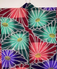 画像5: 交織 / アンティーク 長羽織 / 銘仙 / 菊花 (5)