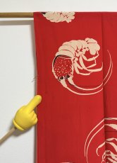 画像7: 正絹 / アンティーク 長襦袢 / 伊勢海老 / 単衣 / 赤 (7)