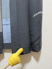 画像9: 正絹 / 男物 長襦袢 / 龍 / 波 / 絞り染め / グレー (9)