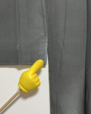 画像8: 正絹 / 男物 長襦袢 / 龍 / 波 / 絞り染め / グレー (8)