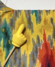 画像8: 正絹 / アンティーク 羽織 / 銘仙 / イエロー (8)