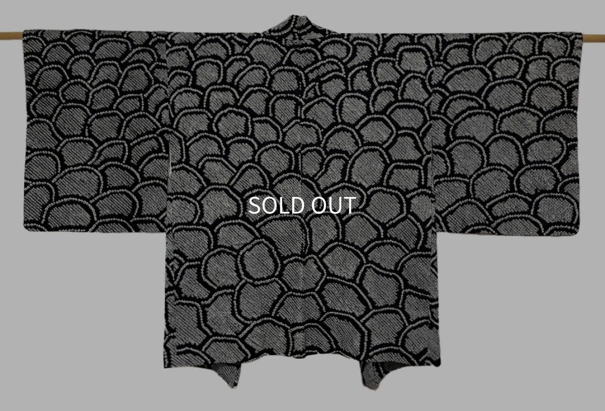 画像1: 正絹 / 総絞り羽織 / 疋田絞り / 黒 (1)