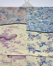 画像5: 正絹 / 襦袢 / 柄見本 / 風景 花柄 (5)
