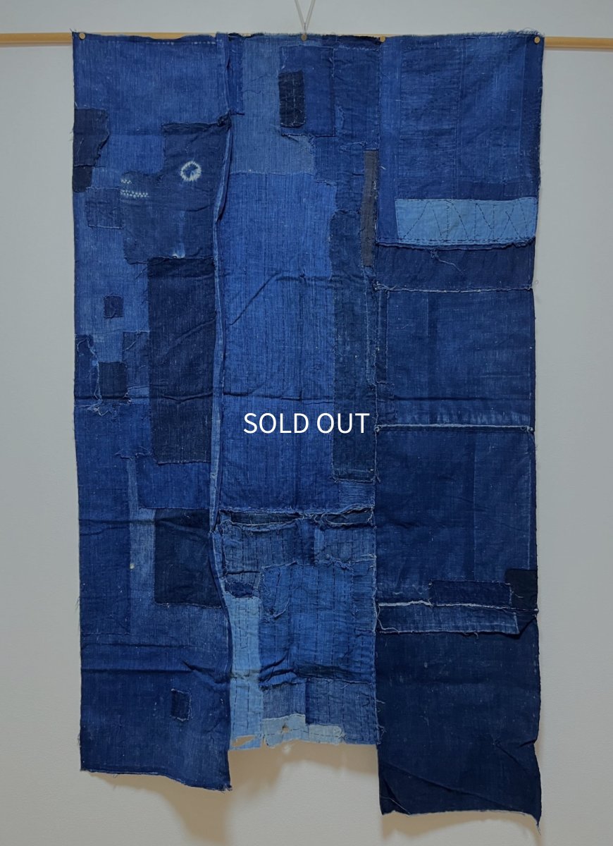画像2: 木綿 / 襤褸 / 96cm x 165cm / 藍染 (2)