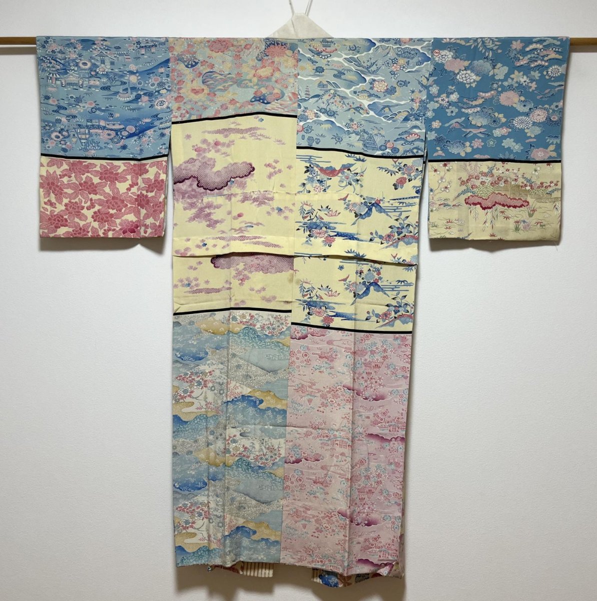 画像2: 正絹 / 襦袢 / 柄見本 / 風景 花柄 (2)