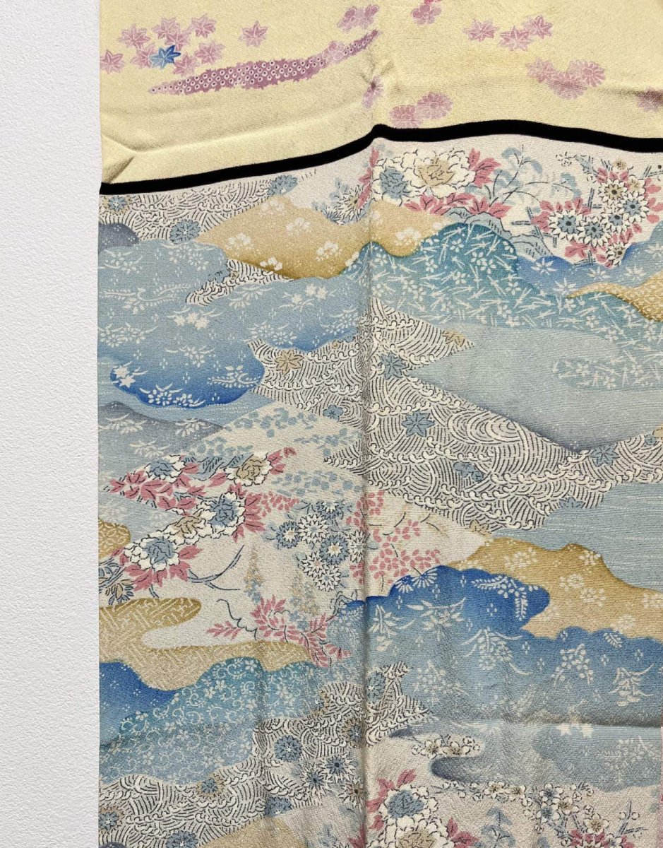 画像11: 正絹 / 襦袢 / 柄見本 / 風景 花柄 (11)