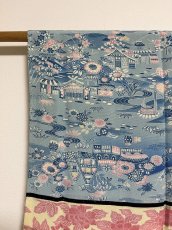 画像6: 正絹 / 襦袢 / 柄見本 / 風景 花柄 (6)